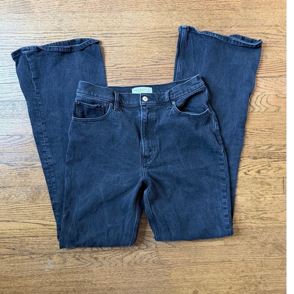 Abercrombie & Fitch The Vintage Flare High Rise Black Jeans Size 10 XLong